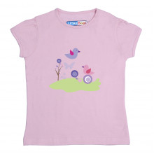 Pink Half sleeve Girls Pyjama -  Happy Birds